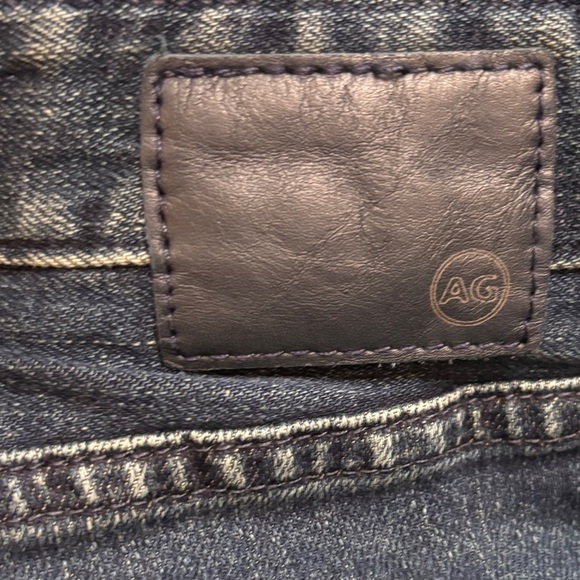 AG Adriano Goldschmied Ex Boyfriend Slouchy Slim Crop Blue Denim Jeans Size 28 - Picture 9 of 13